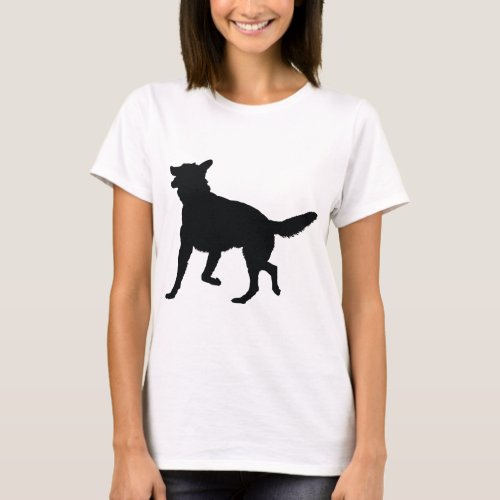 German Shepherd Silhouette T_Shirt