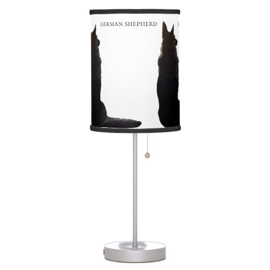German Shepherd Silhouette Table Lamp (Left)
