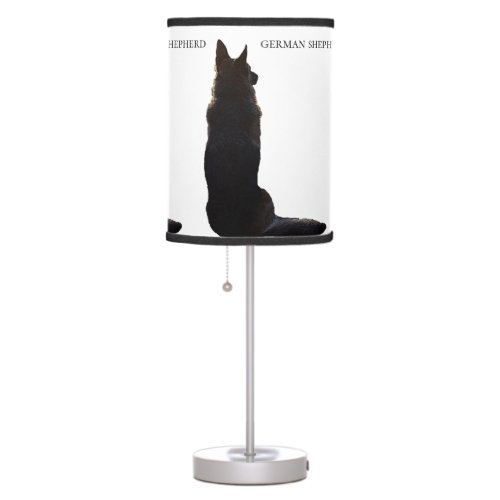 German Shepherd Silhouette Table Lamp