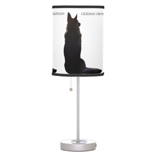 German Shepherd Silhouette Table Lamp (Right)
