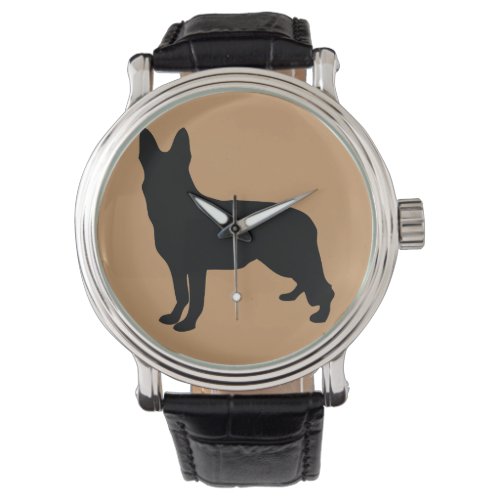 German Shepherd Silhouette Watch