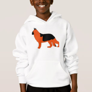 German Shepherd silo black and red Hoodie