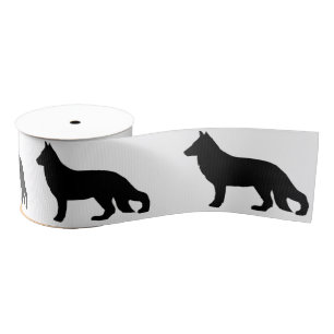 german shepherd silo black grosgrain ribbon