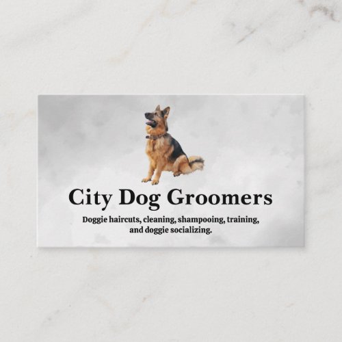 German Shepherd Sitting  Dog Business Card