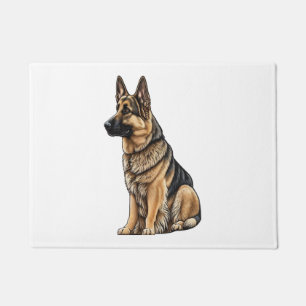 German Shepherd Sitting  Doormat