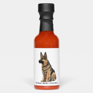 German Shepherd Sitting  Hot Sauces