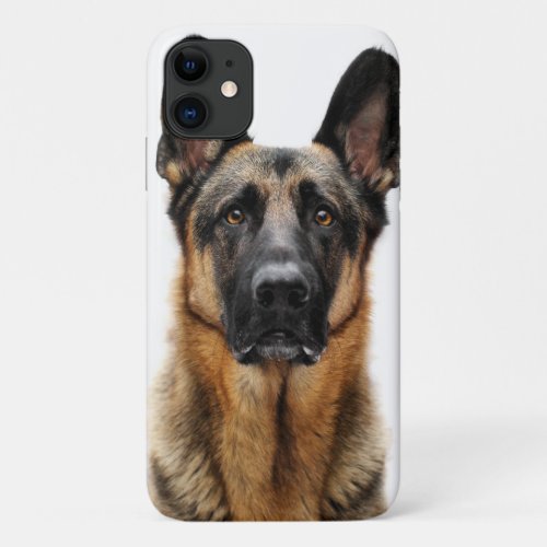 German Shepherd Sitting Up iPhone 11 Case