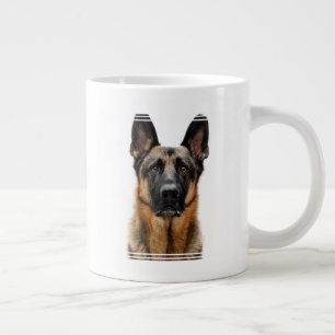 German Shepherd Sitting Up Giant Coffee Mug