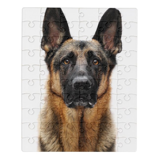 German Shepherd Sitting Up Jigsaw Puzzle (Puzzle Vertical)