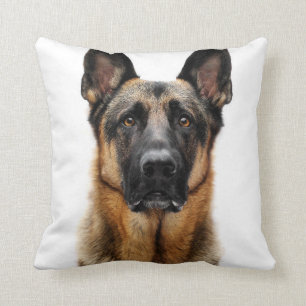 German Shepherd Sitting Up Throw Pillow
