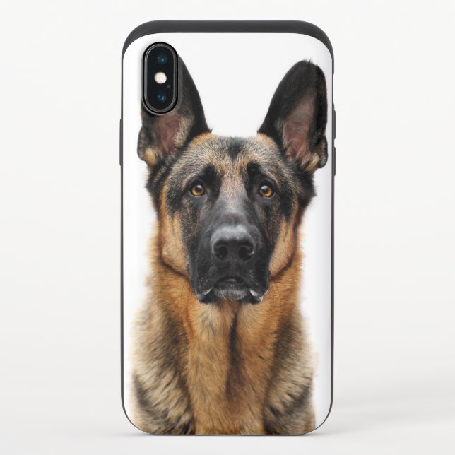 German Shepherd Sitting Up Uncommon iPhone Case (Back)