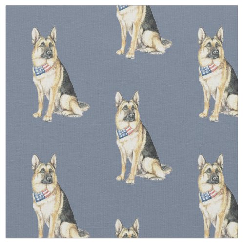 German Shepherd SittingDog Art Fabric