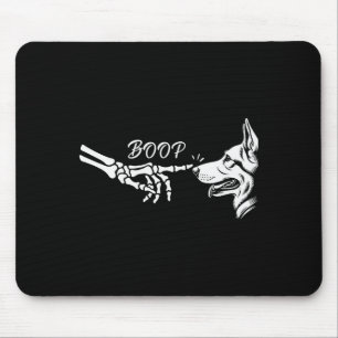 German Shepherd Skeleton Hand Boop Halloween Pet W Mouse Pad
