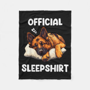 German Shepherd Sleepshirt Dog Lover Pajamas Fleece Blanket