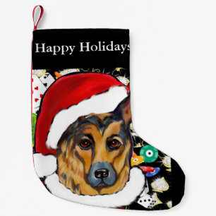 GERMAN SHEPHERD SMALL CHRISTMAS STOCKING