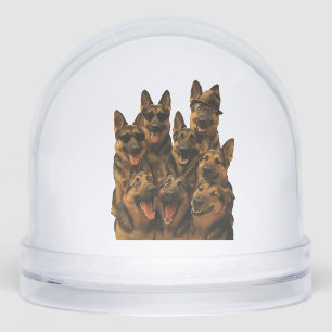 German Shepherd Snow Globe
