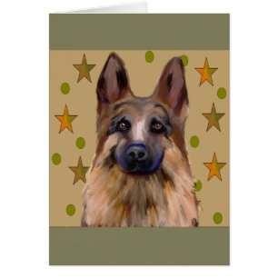 German Shepherd Soldier Art Cards