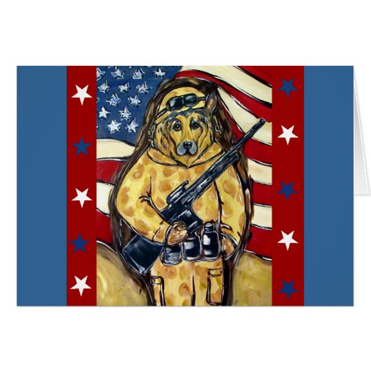 German Shepherd Soldier Cards (Front Horizontal)