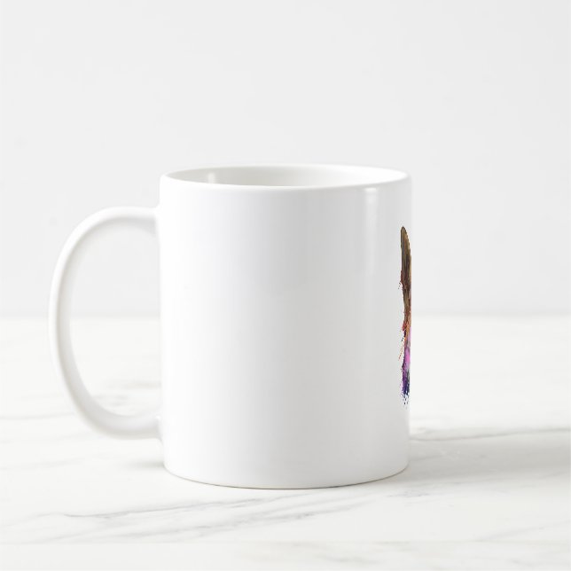 German Shepherd Splash Art  Coffee Mug (Left)