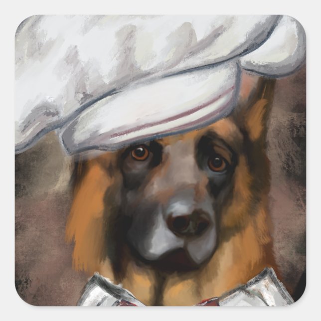 German Shepherd  Square Sticker (Front)
