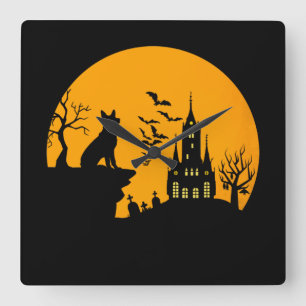 German Shepherd Square Wall Clock