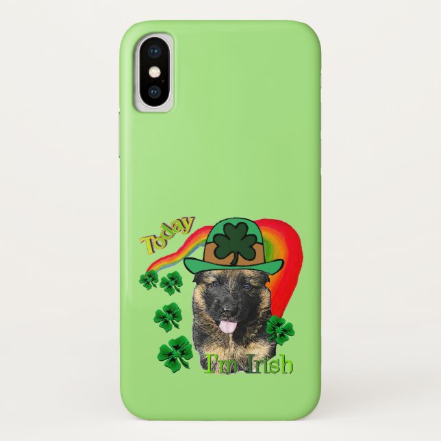 German Shepherd St Patricks Day Case-Mate iPhone Case (Back)