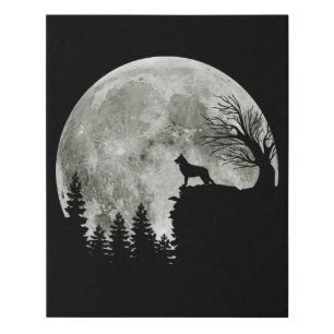 German Shepherd Standing On Mountain Halloween Faux Canvas Print