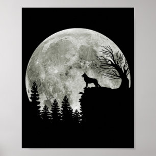 German Shepherd Standing On Mountain Halloween Poster