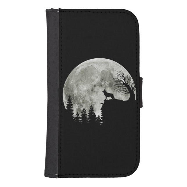  German Shepherd Standing On Mountain Halloween Samsung Galaxy Wallet Case (Front)