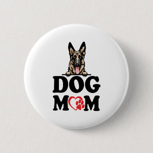 German Shepherd Stickers - German Shepherd Dog Mom Button