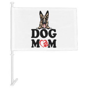 German Shepherd Stickers - German Shepherd Dog Mom Car Flag