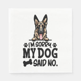 German Shepherd Stickers - I'm Sorry My Dog Said N Napkins
