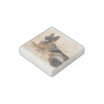 German Shepherd Stone Magnet
