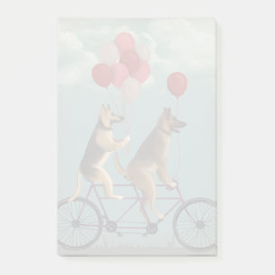 German Shepherd Tandem Post-it Notes