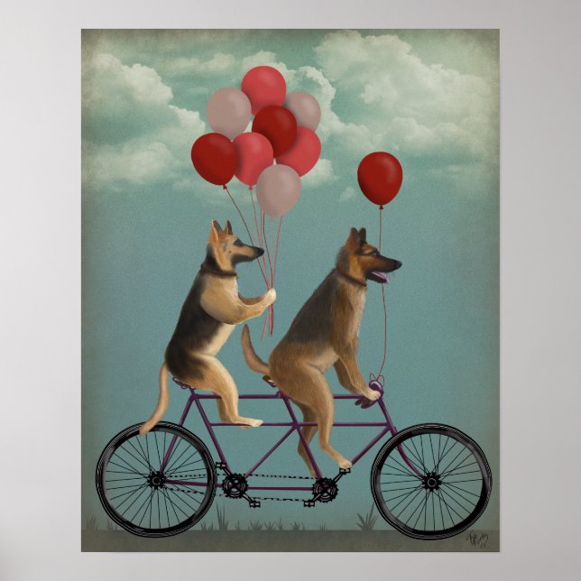 German Shepherd Tandem Poster (Front)