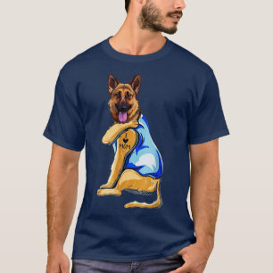 German Shepherd Tattoo I Love Mom T-Shirt