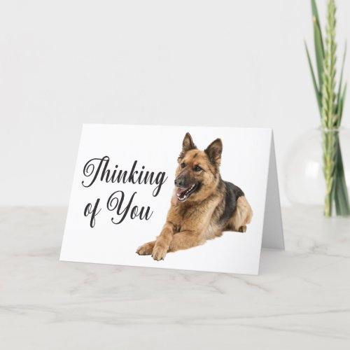 German Shepherd Thinking Of You Puppy Dog Hello Card