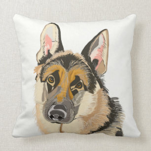 German Shepherd Throw Pilllow Throw Pillow