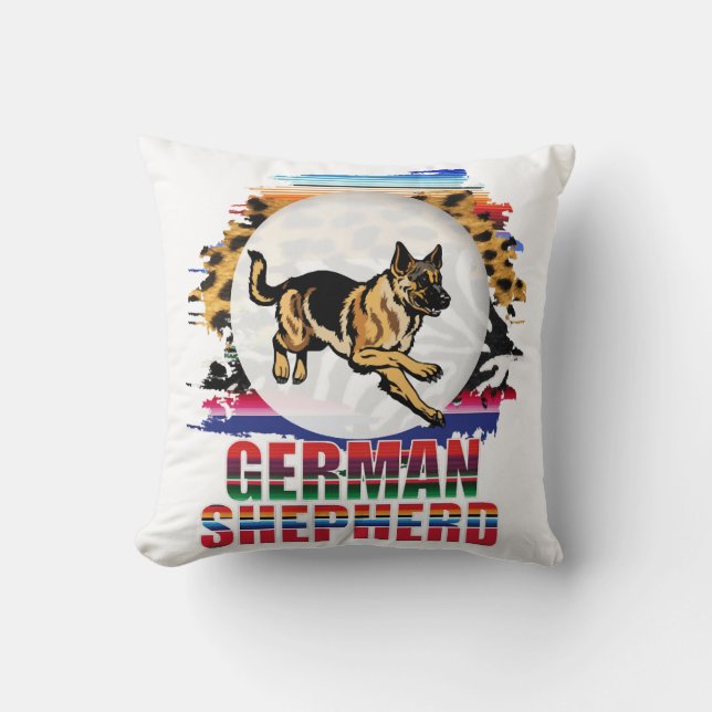 German Shepherd Throw Pillow (Front)