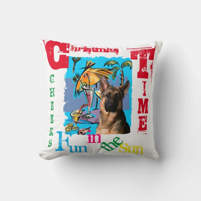 German Shepherd Throw Pillow (Front)