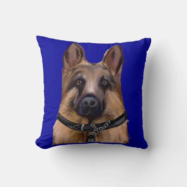 German Shepherd Throw Pillow (Front)