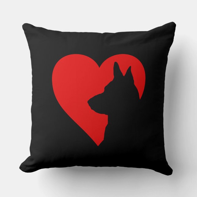 German Shepherd    Throw Pillow (Front)