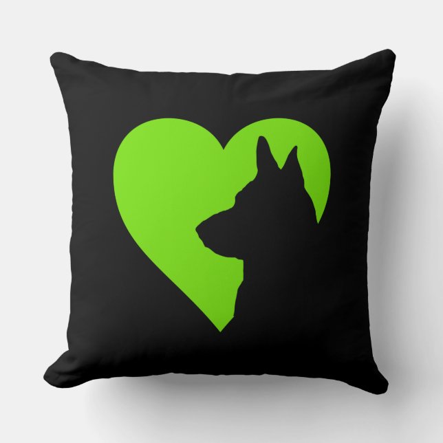 German Shepherd  Throw Pillow (Front)