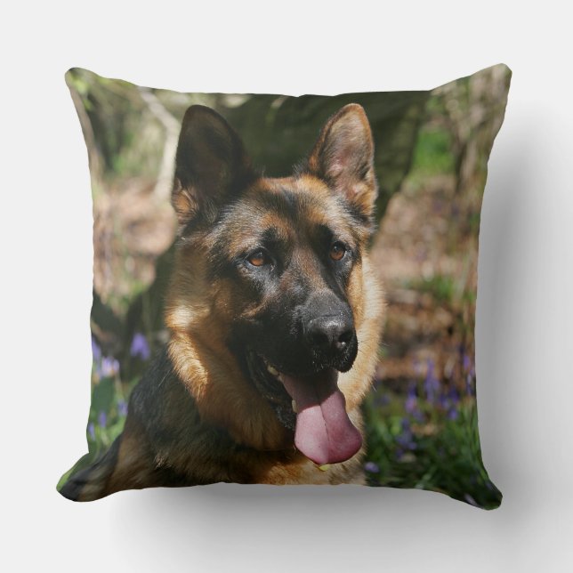 German Shepherd Throw Pillow (Front)