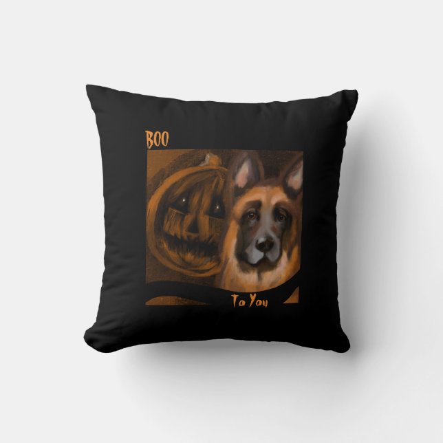 German Shepherd  Throw Pillow (Front)