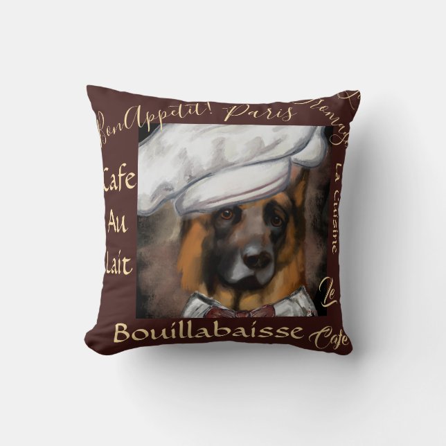 German Shepherd  Throw Pillow (Front)