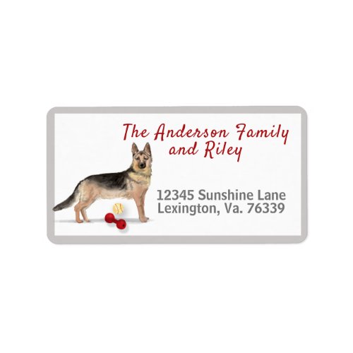 German Shepherd Toys Home Return Address       Label