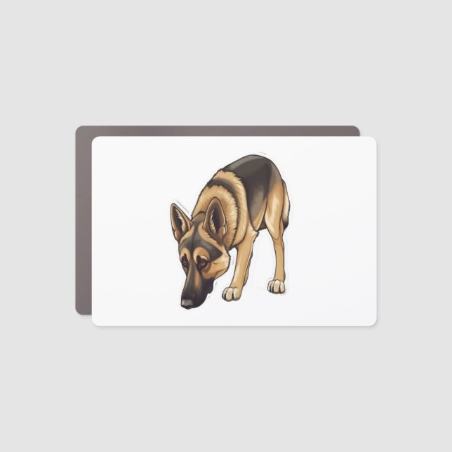 German Shepherd Tracking  Car Magnet (Front)