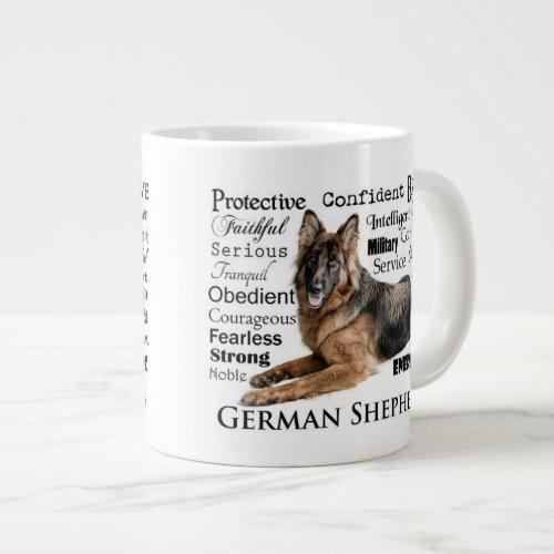 German Shepherd Traits Jumbo Mug