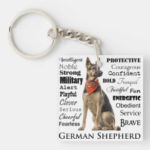 German Shepherd Traits Keychain